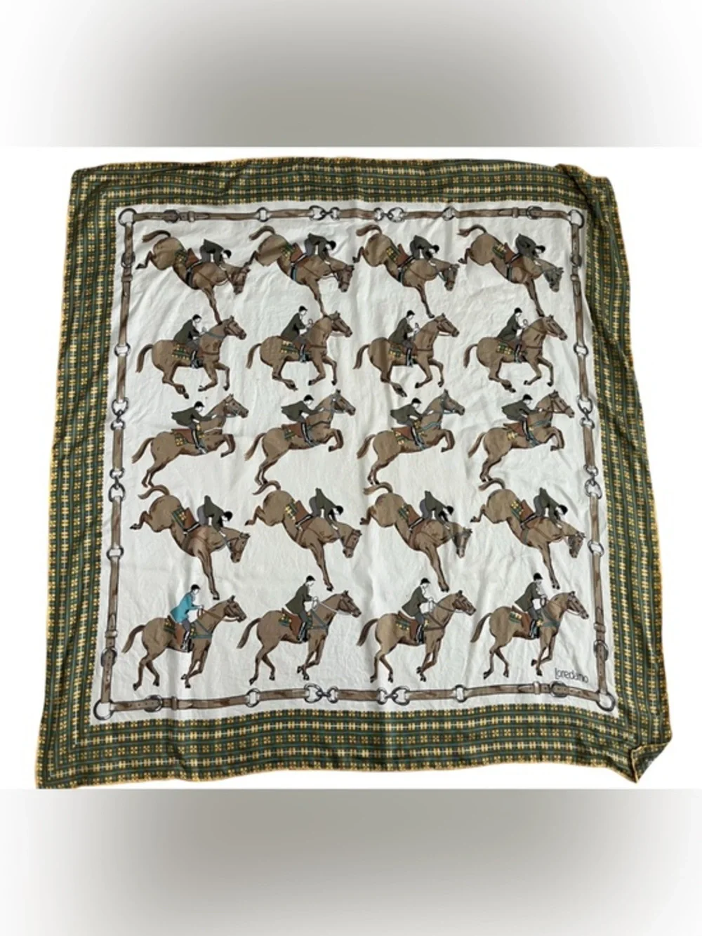 Loredano Equestrian silk scarf